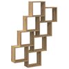 vidaXL Стенен кубичен рафт, дъб артизан 90x15x119,5см