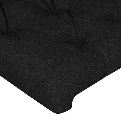vidaXL Горни табли за легло, 2 бр, черна, 72x7x78/88 см, плат