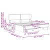 vidaXL Рамка за легло Циментено сиво 200 x 200 cm Инженерно дърво