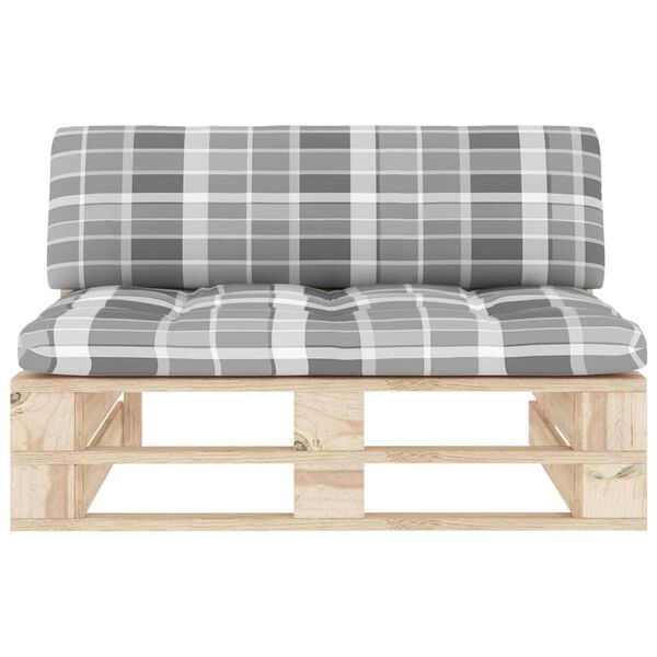 vidaXL Градинска палетен среден диван импрегнирано борово дърво