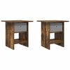 vidaXL Нощно шкафче 2 pcs Димян дъб 41 x 40 x 45 см Инженерно дърво