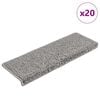 vidaXL Изтривалки за стълби, 20 бр., 65x21x4 см, сиви, с правоъгълен кант