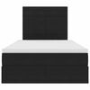 vidaXL Легло с място за съхранение и матрак Черно 120 x 190 cm Кадифе