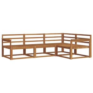 vidaXL Комплект дивани за открито 4 pcs Естествен