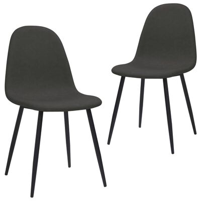vidaXL Трапезни столове 2 бр 45x53,5x83 см черни изкуствена кожа