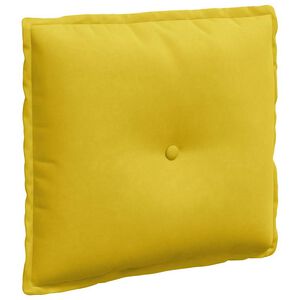 vidaXL Възглавница за гръб Жълто 50 x 45 см Кордюрова тъкан