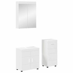 vidaXL Комплект мебели за баня TULUM 3 pcs Бяло 60 x 34 x 63 см
