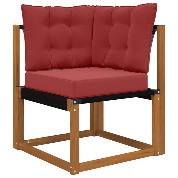 vidaXL Възглавница за диван на открито 3 pcs виненочервен Полиестер