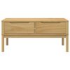 vidaXL Кафе маса FLORO, восъчнокафява,99x55,5x45см, борово дърво масив