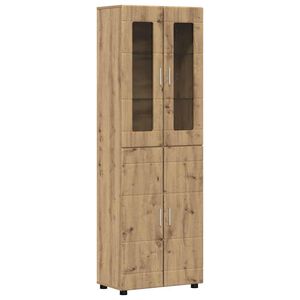 vidaXL Висок шкаф FLORIN 60 x 35 x 182 см Дъб Инженерна дървесина