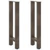 vidaXL Крака за конзолна маса, естествена стомана, 2 бр., 38 x (72-73) см, стомана