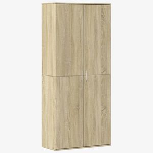 vidaXL Висок шкаф, сонома дъб, 80x35x180 см, инженерно дърво