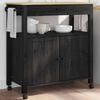 vidaXL Кухненска количка Едноцветен Черно 88,5 x 40 x 48 см