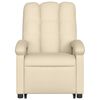 vidaXL Електрически изправящ реклайнер стол, кремав, текстил