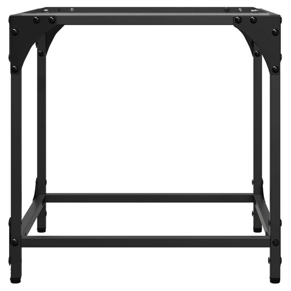 vidaXL Маса за кафе с прозрачен стъклен плот 40x40x40 см стомана