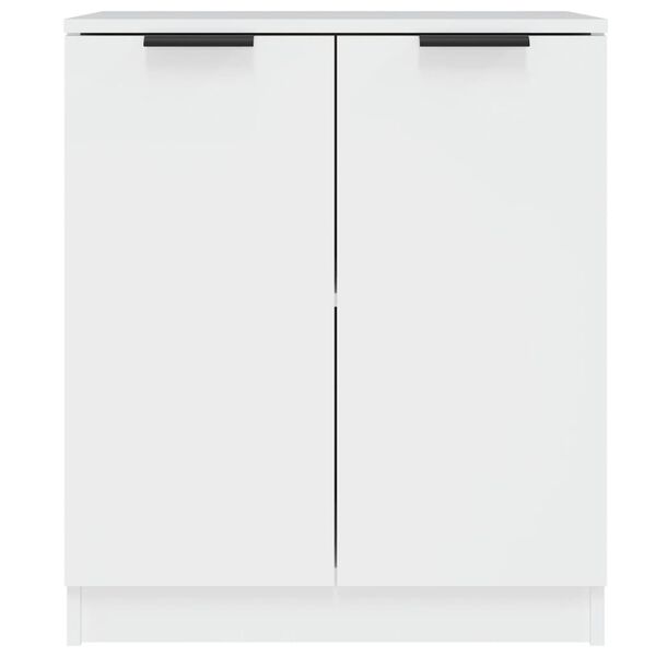 vidaXL Сайдборд, бял, 60x30x70 см, инженерно дърво