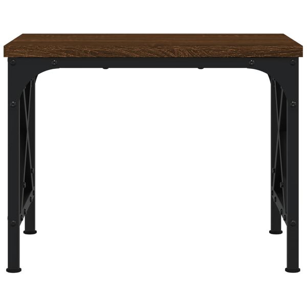 vidaXL Стойка за принтер, кафяв дъб, 40x30x31 см, инженерно дърво