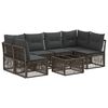 vidaXL Градински Софа Комплект 7 pcs Сиво полиратан