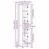 vidaXL Шкаф за баня Сонома дъб 30,5 x 30 x 195 см Инженерно дърво