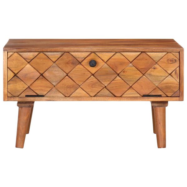 vidaXL Маса за кафе, 68x68x38 см, акациево дърво масив