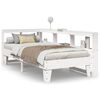 vidaXL Легло с етажерка за книги, без матрак, 90x200 см, бор масив