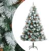 vidaXL Изкуствена коледна елха с шишарки и горски плодове 210 см
