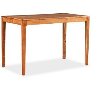 vidaXL Трапезна маса, масивна дървесина, 118х60х76 см