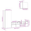 vidaXL ТВ стенни модули, 4 части, сонома дъб, инженерно дърво