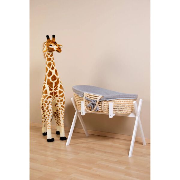 CHILDHOME Кошче за новородено с матрак и калъф, естествено и сиво