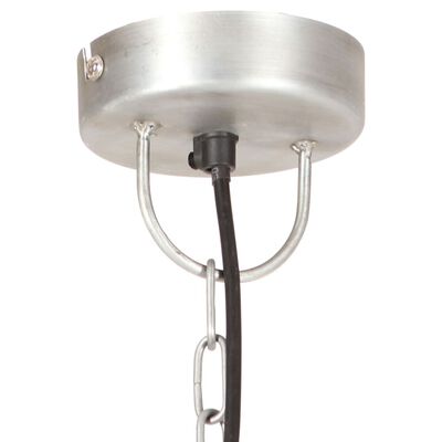 vidaXL Пенделна лампа 25 W сребриста кръгла 48 см E27