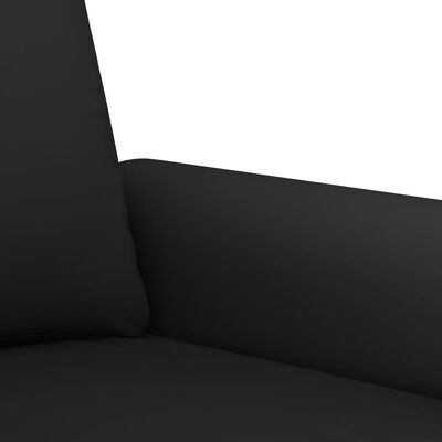 vidaXL Комплект дивани 3 части с възглавници черен кадифе