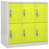 vidaXL Заключващ се шкаф, светлосиво и зелено, 90x45x92,5 см, стомана