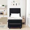 vidaXL Легло с пружинирана основа с таблото Черно 100 x 200 cm текстил
