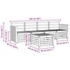 vidaXL Комплекти дивани 5 pcs Естествен Солидно акациево дърво