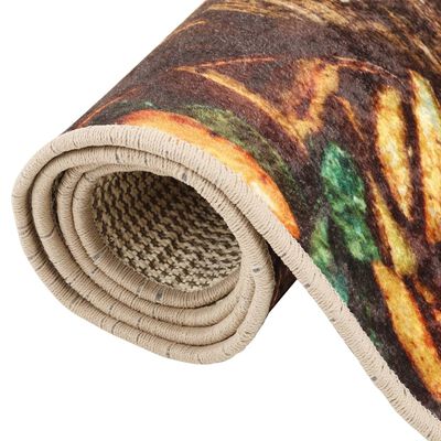 vidaXL Многоцветно кухненско килимче 60x180 см перящо противоплъзгащо
