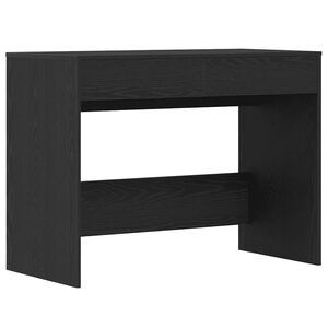 vidaXL Бюро, черно и дъб, 101x50x76,5 см, инженерно дърво