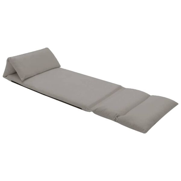 vidaXL Сгъваем подов стол, светлосив, микрофибри