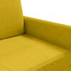 vidaXL 2-местен диван, жълт, 140 см, кадифе