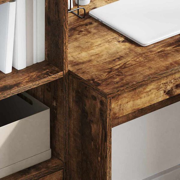 vidaXL Бюро с чекмедже 2 pcs Димян дъб