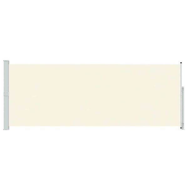vidaXL Прибираща се дворна странична тента, 180x500 см, кремава