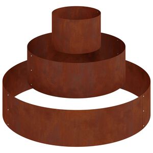 vidaXL Градинска саксия Ръждясало 90 x 90 x 20 см Патинираща стомана