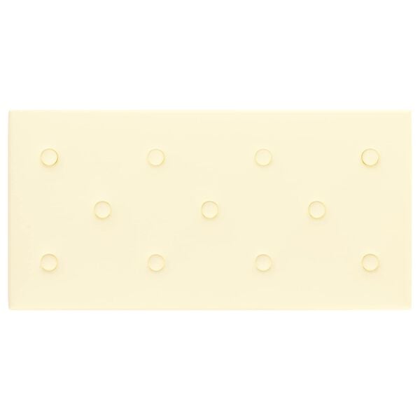 vidaXL Стенно табло за легло 12 pcs Крем 60 x 30 cm Изкуствена