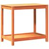 vidaXL Маса за разсаждане с рафт восъчнокафяв 82,5x50x75 см бор масив