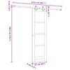 vidaXL Преплъзваща се врата Естествен 61 x 198,5 см