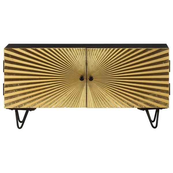 vidaXL ТВ шкаф, 90x30x45 см, мангово дърво масив