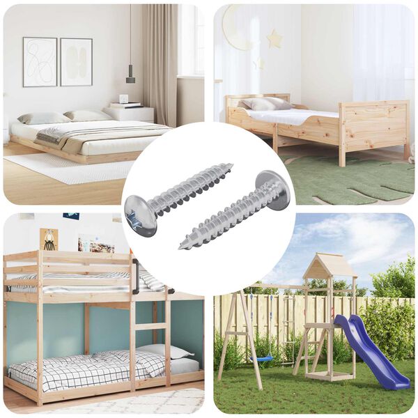 vidaXL Самонарезен гвоздей 2 pcs Цинковано 4 x 25 мм Стомана