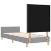 vidaXL Рамка за легло с таблото Светлосиво 80 x 200 cm текстил