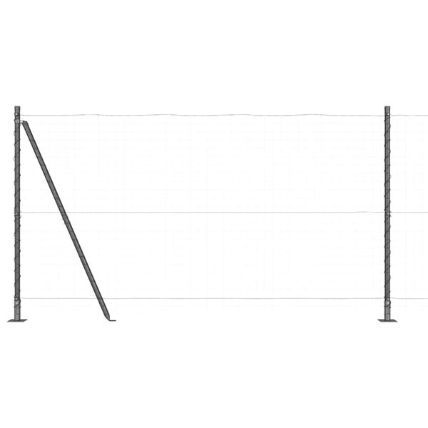 vidaXL Стълб за ограда. 13 pcs Сив Стомана