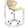vidaXL Въртящи се трапезни столове, 2 бр, кремави, изкуствена кожа