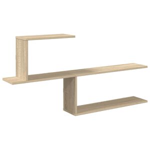 vidaXL Стенен рафт Дъб сонома 122 x 18 x 60 см Инженерна дървесина